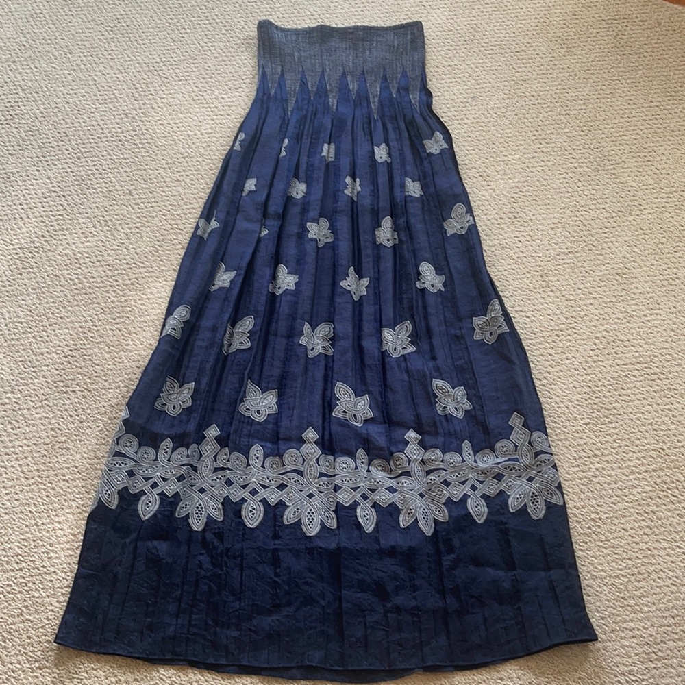 Anthropologie lapis long dress